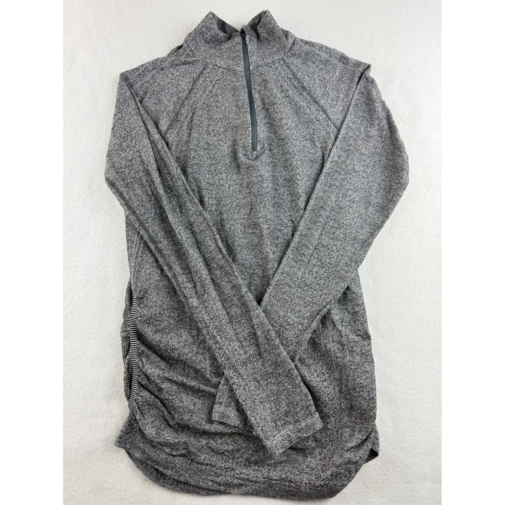 Athleta Heather Gray Half Zip Pullover Long Sleeve Top Athletic Women's